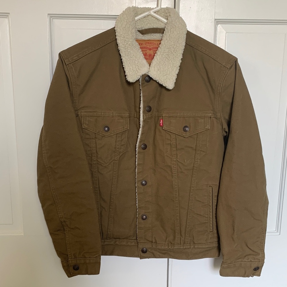 Levi's Men's Tan Sherpa Lined Jacket
